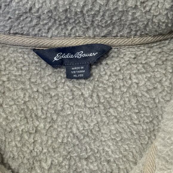 Eddie Bauer Men’s Medium Tan Long Sleeve 1/4 Zip Sweater Outdoor - Picture 6 of 7